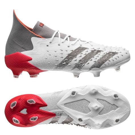 adidas predator freak + fg whitespark - wit/zilver/rood|Adidas Predator Freak grey.